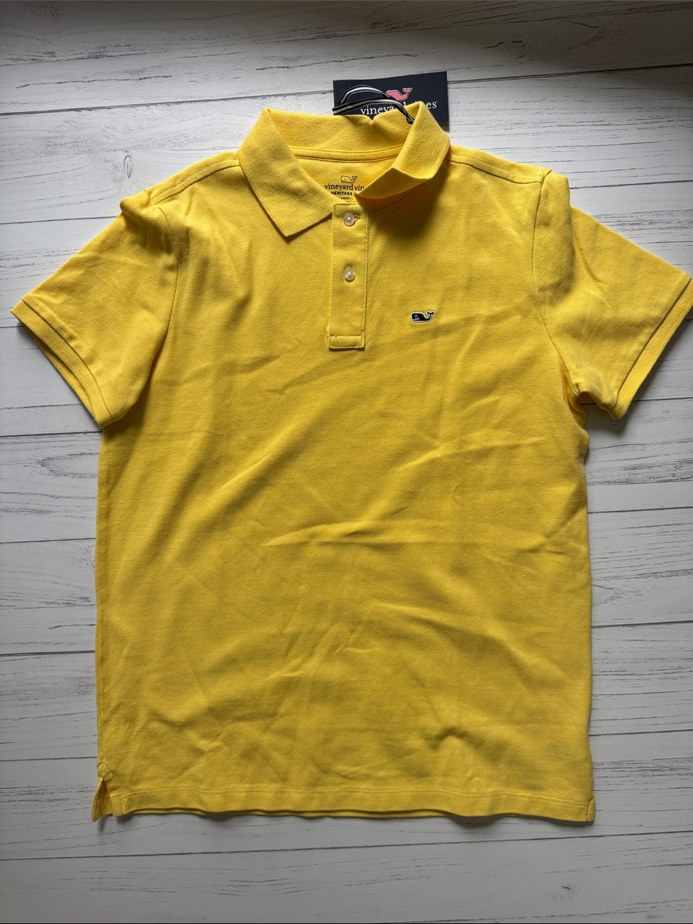 NWT Vineyard Vines Bright Yellow Short Sleeve Polo Shirt